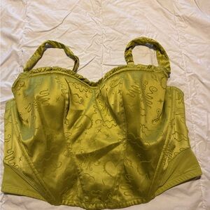 Savage X Lime Green Boned Bustier Size 1X